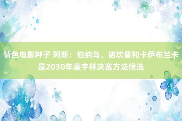 情色电影种子 阿斯：伯纳乌、诺坎普和卡萨布兰卡是2030年寰宇杯决赛方法候选