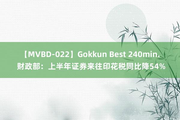 【MVBD-022】Gokkun Best 240min. 财政部：上半年证券来往印花税同比降54%