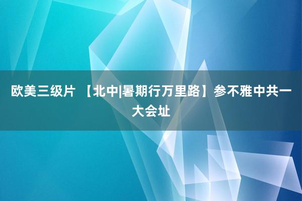 欧美三级片 【北中|暑期行万里路】参不雅中共一大会址